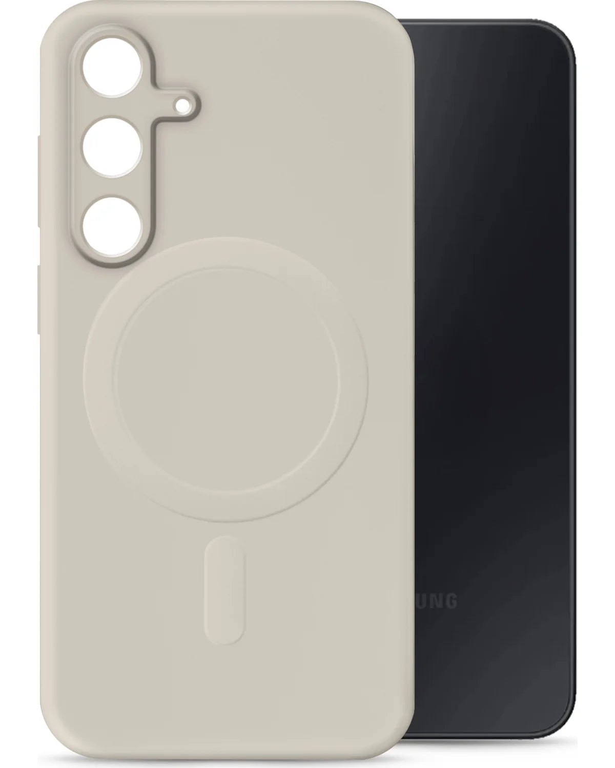 My Style MagSafe Compatibel Protective Flex Hoesje – Samsung Galaxy S25 Fe 5G – Antique White