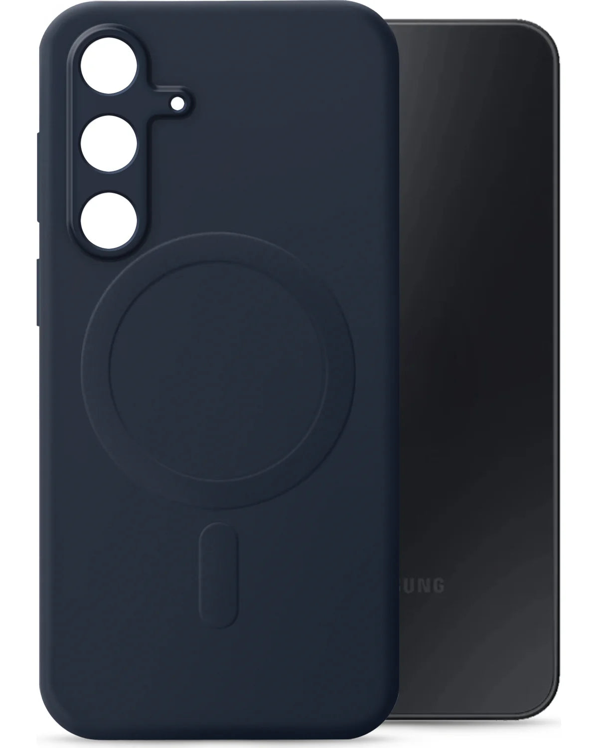 My Style MagSafe Compatibel Protective Flex Hoesje – Samsung Galaxy S25 Fe 5G – Midnight Blue