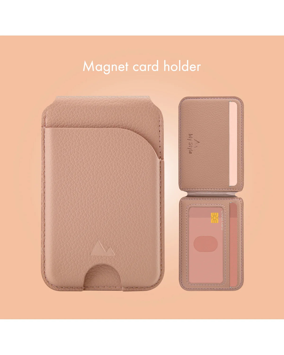 My Style MagSafe Compatibele Magnetische Kaarthouder met Standfunctie – Soft Pink