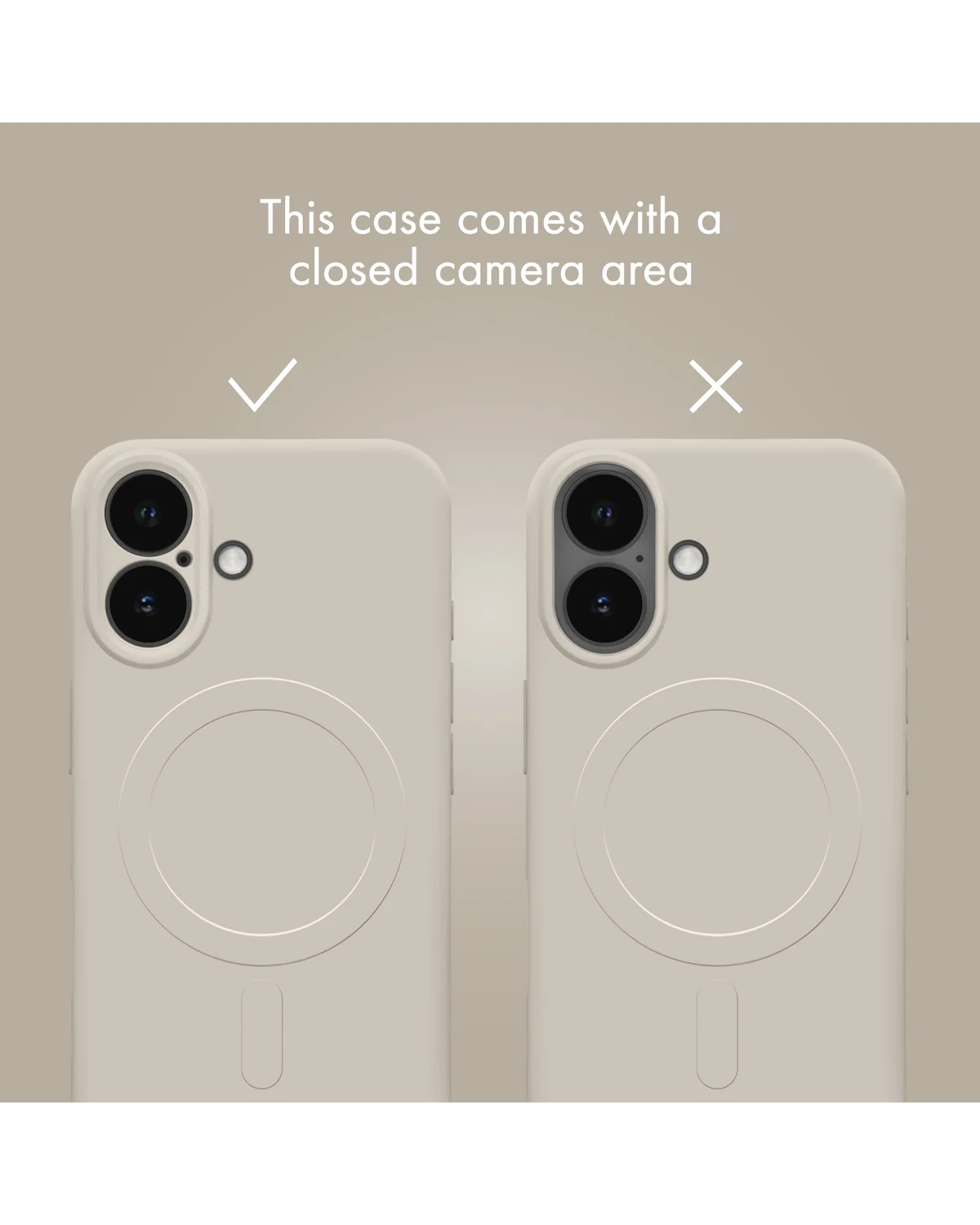 My Style Protective Flex Magsafe Compatibel Case Telefoonhoesje Apple iPhone 15 Pro Gebroken Wit