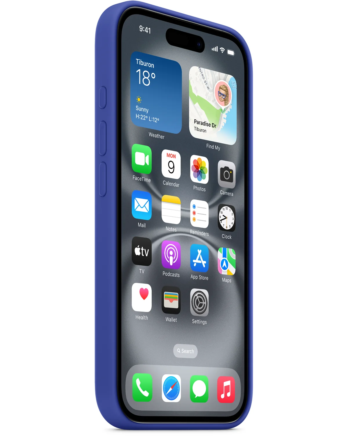 MYY63ZM/A Apple Siliconen Case Telefoonhoesje MagSafe iPhone 16 Ultramarine