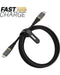 Otterbox Nylon Gevlochten USB-C naar USB-C Kabel 2m – Charge & Sync – Zwart