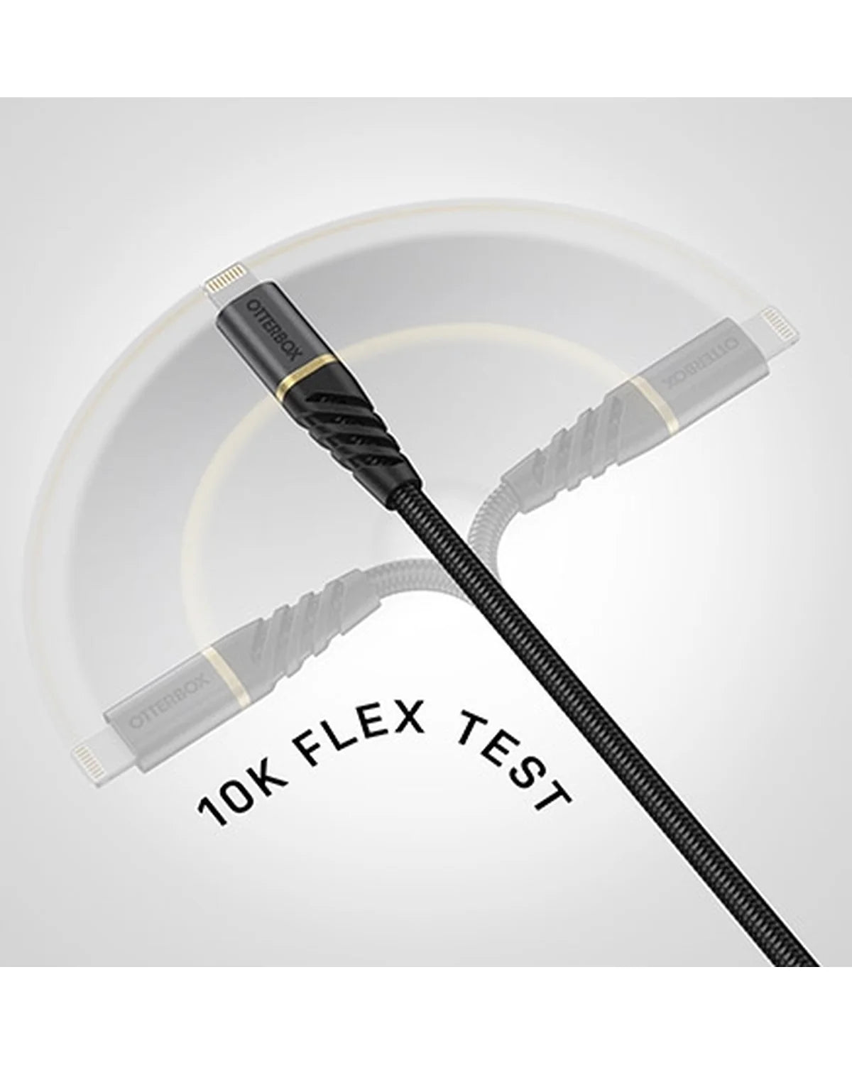 Otterbox Nylon Gevlochten USB-C naar USB-C Kabel 2m – Charge & Sync – Zwart