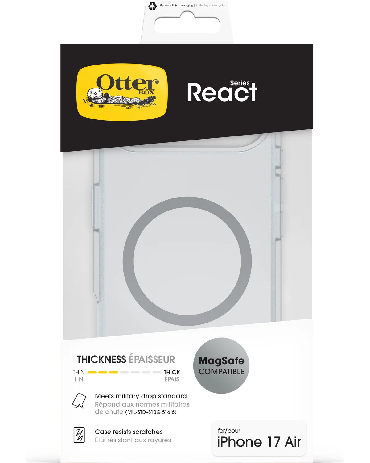 OtterBox React MagSafe Series Hoesje (Case) – Apple iPhone Air – Transparant