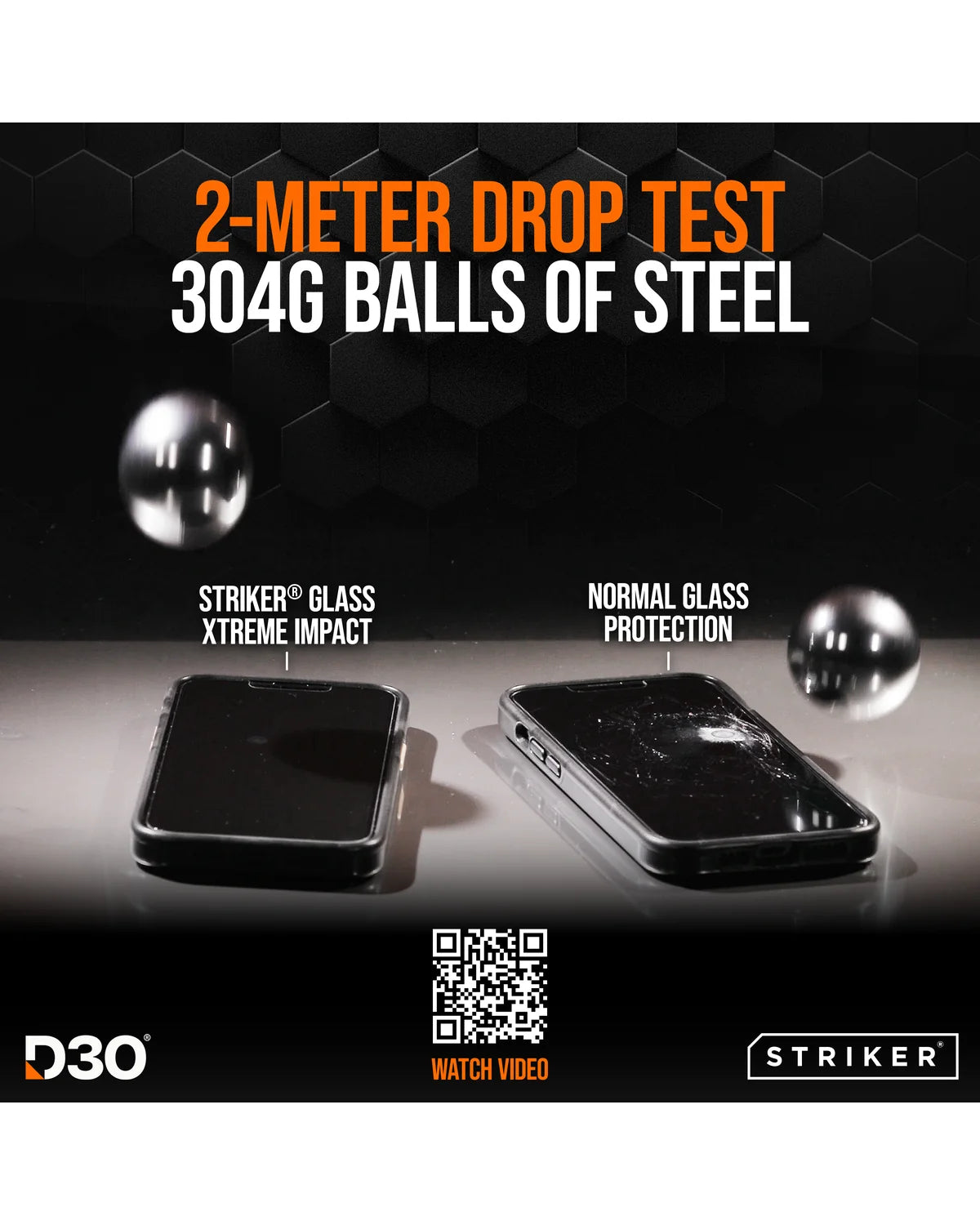 Striker D3O Xtreme Impact Glass Screenprotector – Zwart Frame – Samsung Galaxy S25 Fe