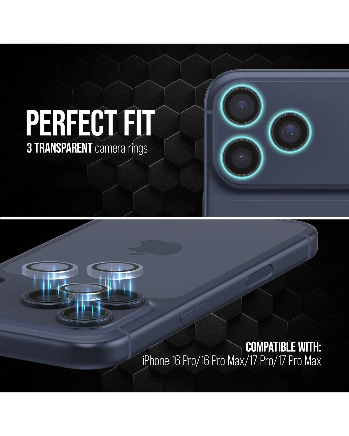 Striker Single Lens Glass Camera Protector – Transparant – Apple iPhone 16 Pro / 16 Pro Max / 17 Pro / 17 Pro Max