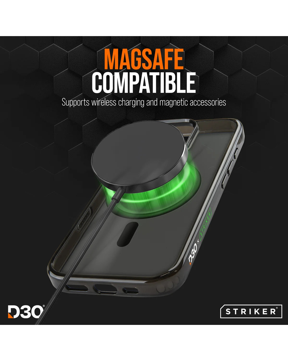 Striker X-Core D3O Xtreme Impact Mag Hoesje – Apple iPhone 15 – Zwart