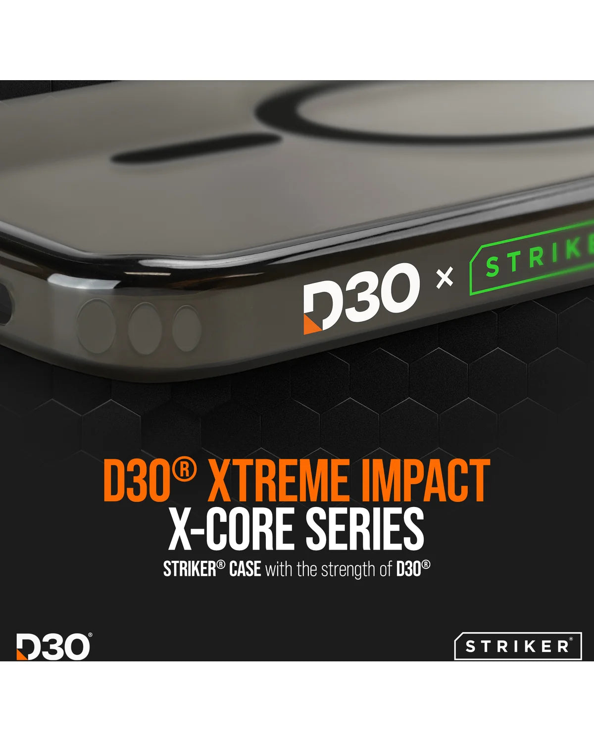 Striker X-Core D3O Xtreme Impact Mag Hoesje – Samsung Galaxy S25 Edge 5G – Zwart
