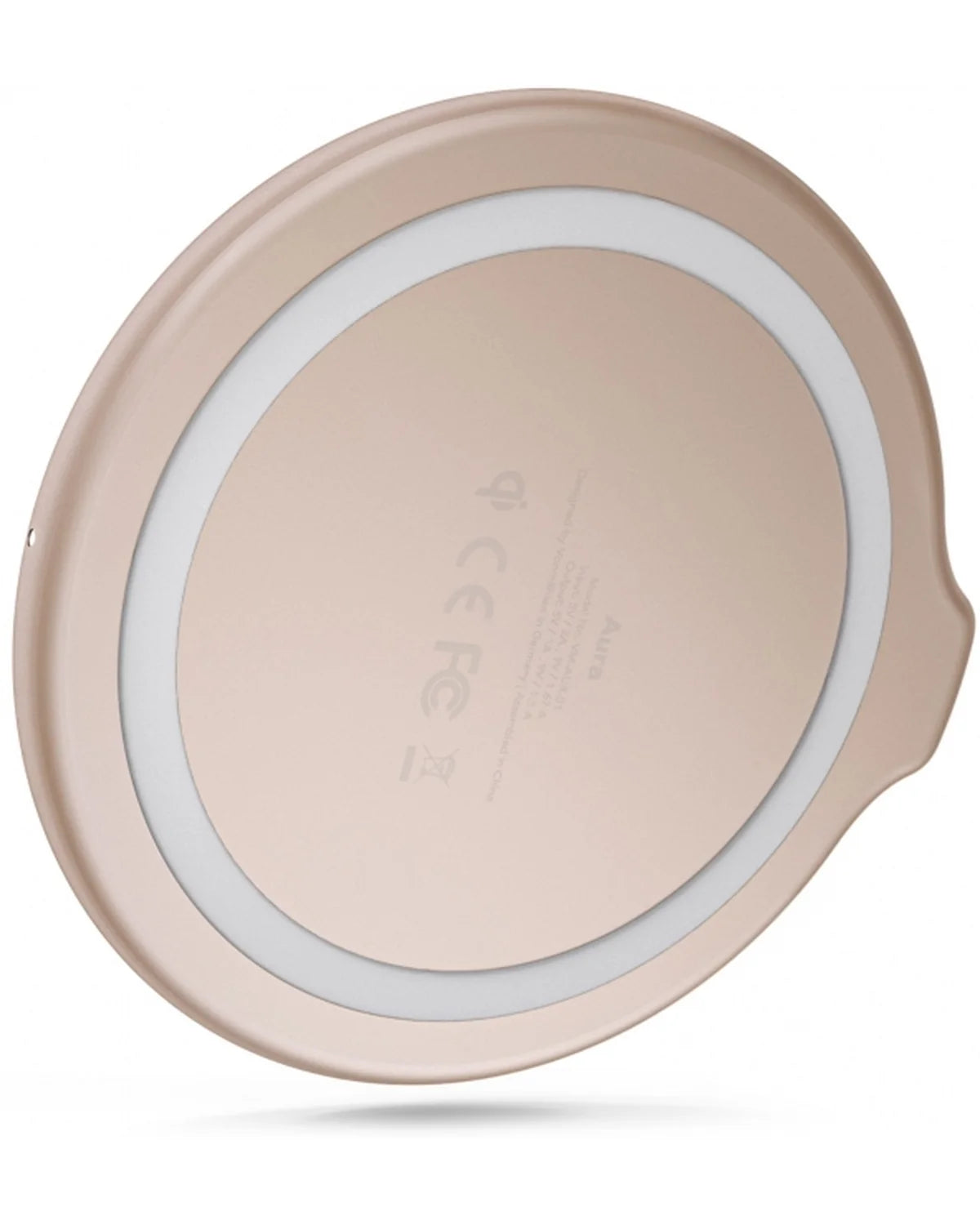 Vonmählen Aura Wireless Charging Pad – 7.5W/10W/15W – Glas – Cool Grey/Rose Gold